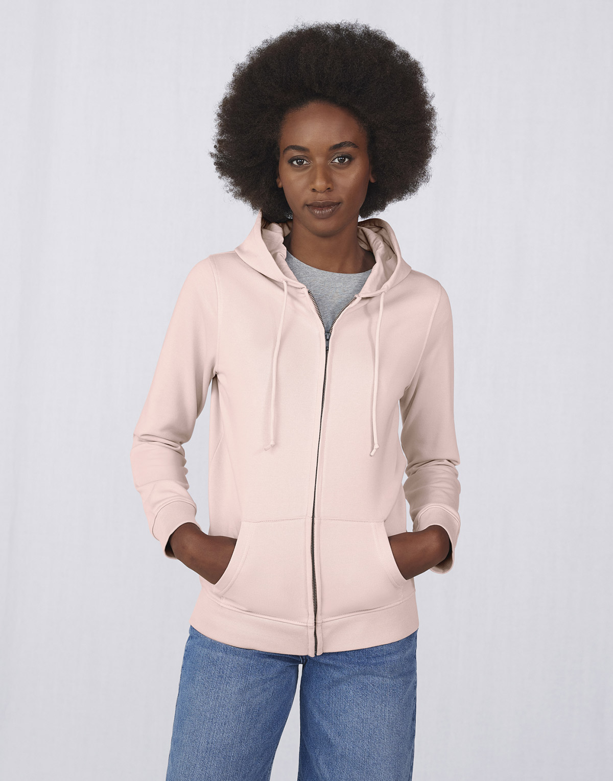 WW36B Organic Zipped Hooded /Women